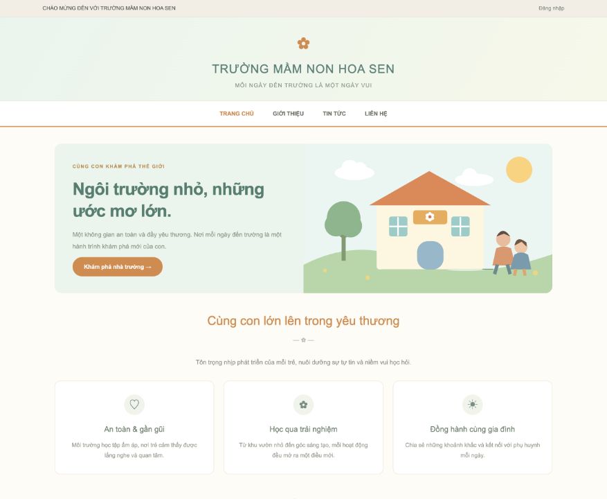 Giao diện mẫu Sunshine